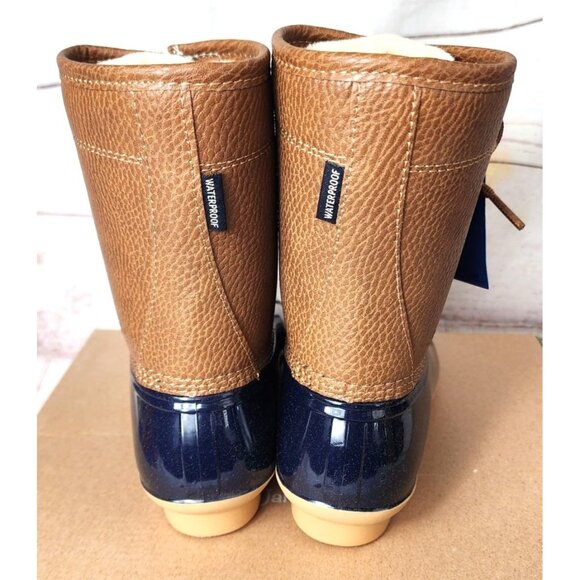 JBU Fall 2022 Navy/Tan Maplewood Waterproof Women’s Boots Size 6M – Stylish - Picture 4 of 16